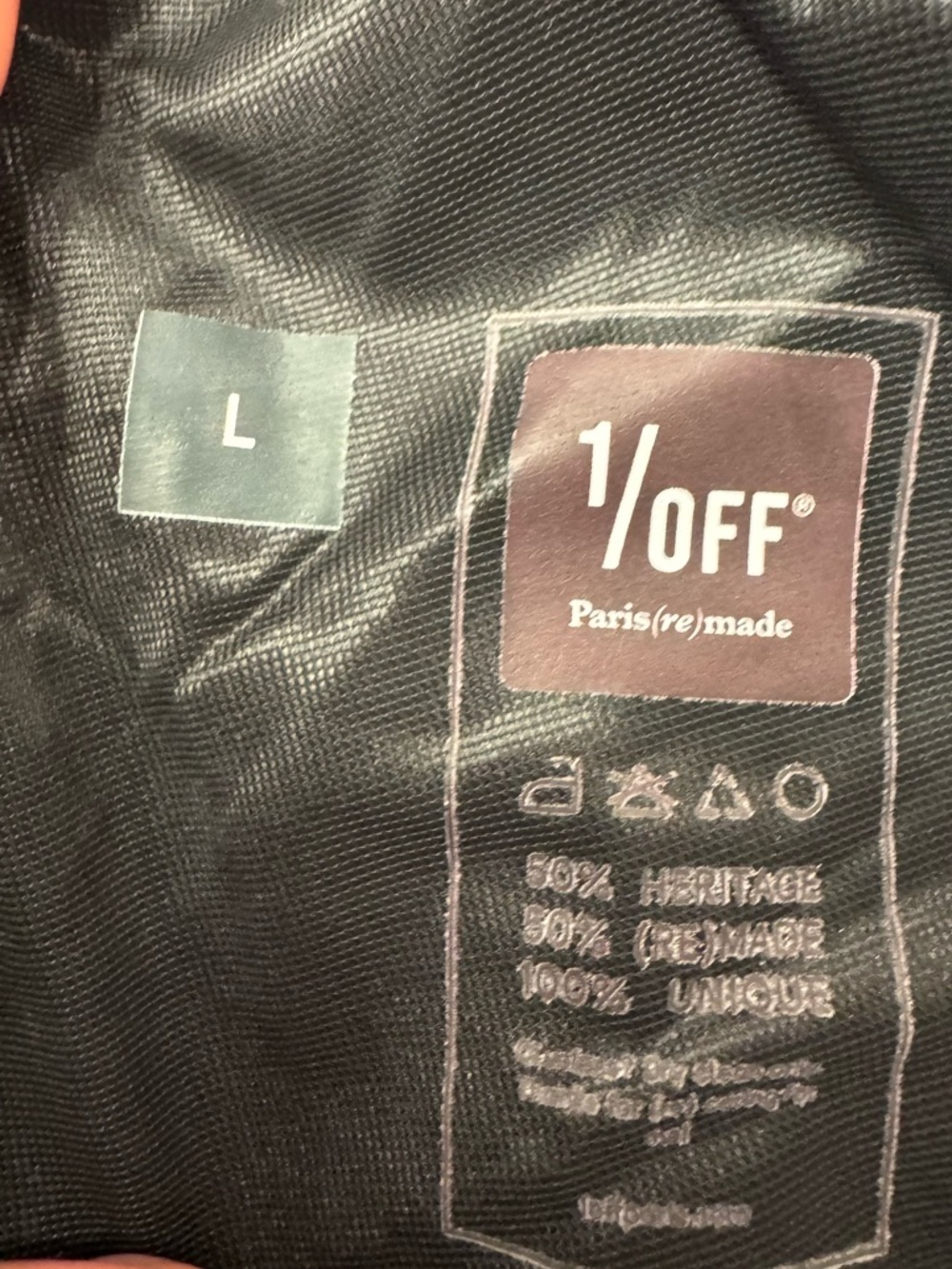 1/OFF PARIS (RE)MADE The Pantalon X Lace Designer Upcycled Size Large VGUC - Picture 5 of 12